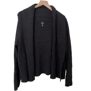 Eileen Fisher Gray 100% Merino Wool Cardigan Sweater